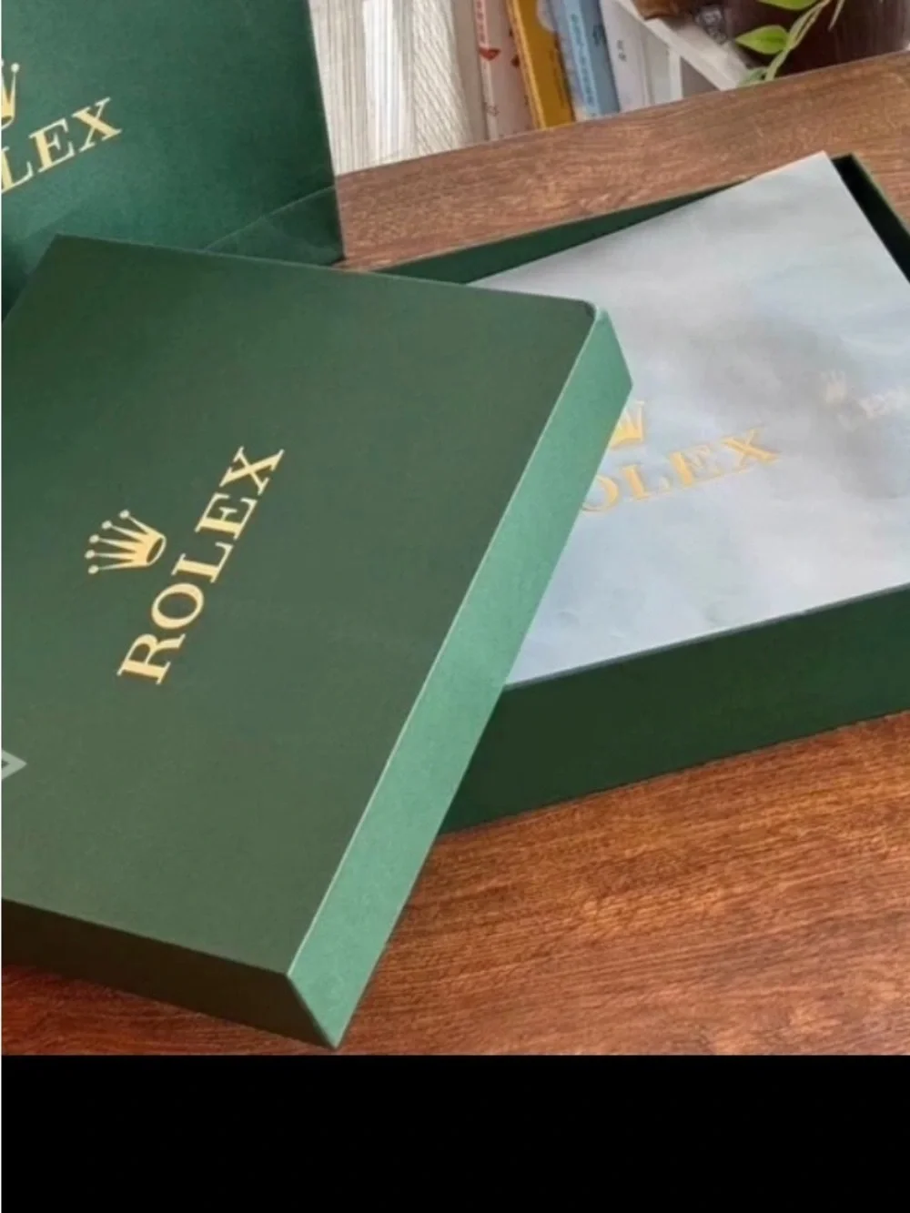 Rolex Green Leather Notebook with Matching Pen and Logo